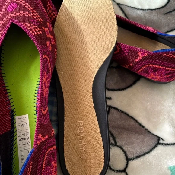 Rothy's Fuchsia and Blue Patterned Flats - Picture 5 of 8